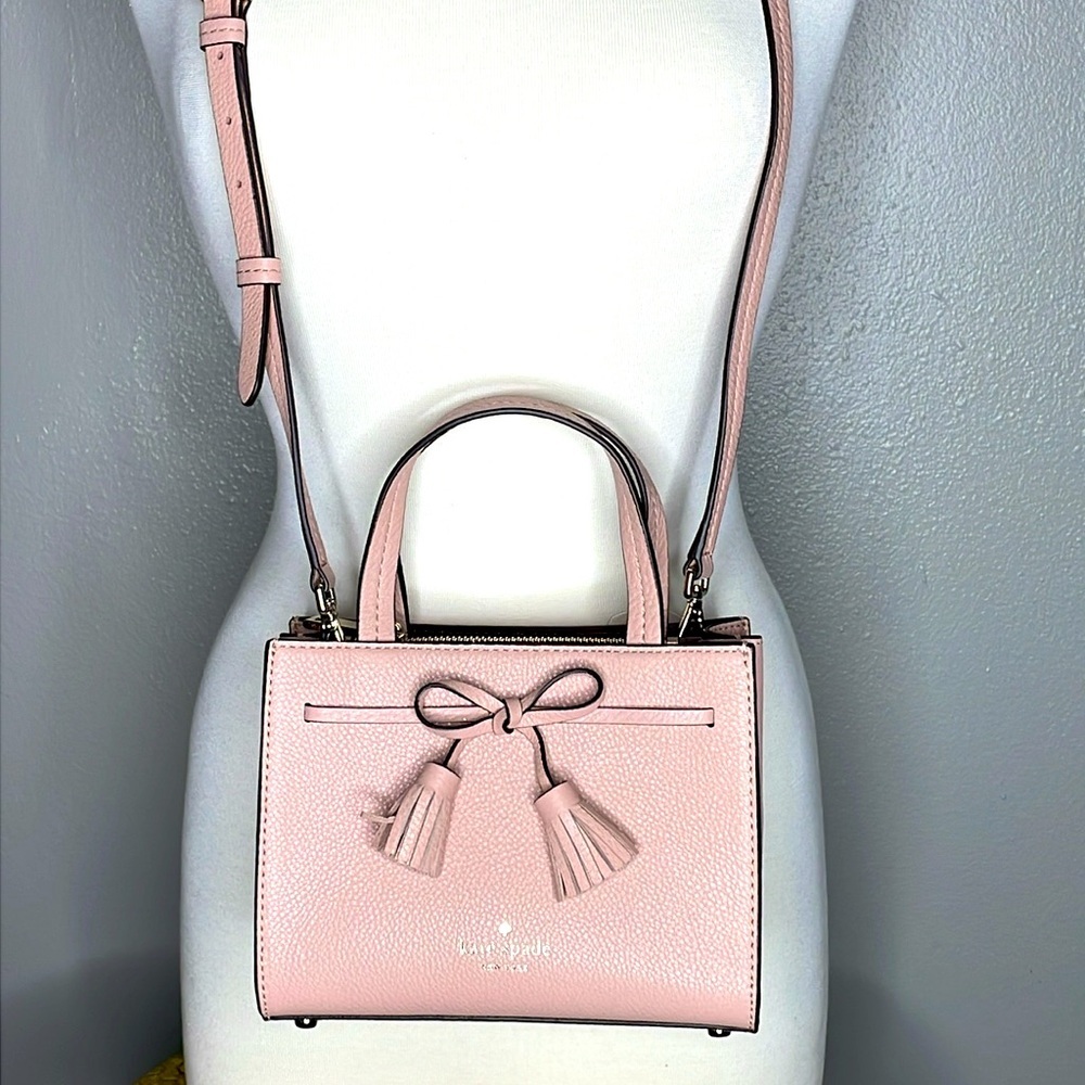 NWT Mini Kate Spade Pink Hayes Leather Rosycheeks Satchel